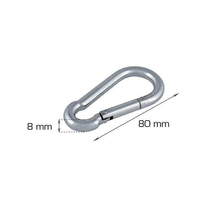 Karabinkrok 8 x 80 mm - 2 stk